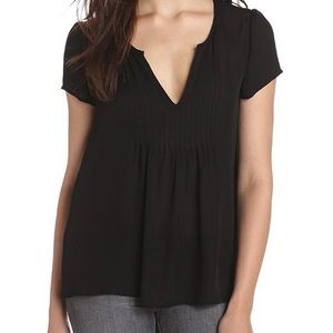 Joie Silk Split Neck Top